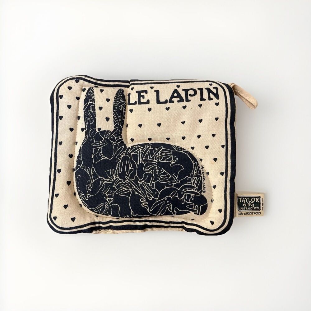 Vintage LE LAPIN BUNNY Pot Holder Hot Pad TAYLOR NG Naughty Bunnies Orgy Scene